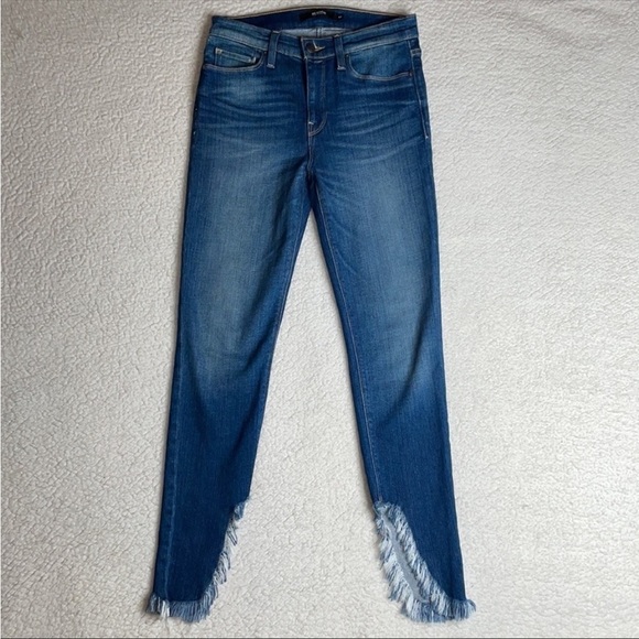 Hudson Denim Jeans Nico Super Skinny Frayed Raw Hem Size 27 x 28 - Picture 9 of 14
